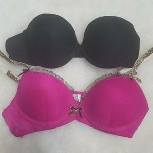 Bundle of 2 Size 36B Push-Up Bras by Fruit of the